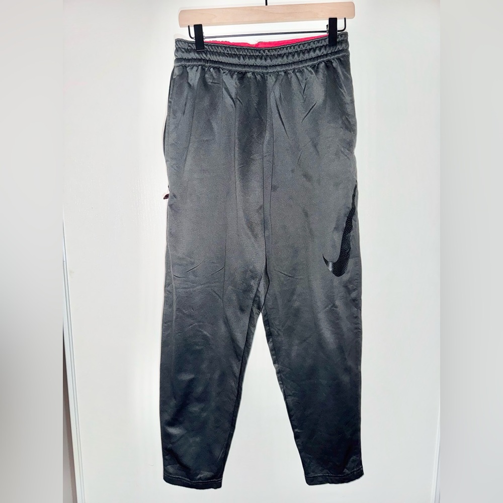 Nike DriFit Jogger Activewear Sweatpants Fleece Lined Grey Polyester Size Large